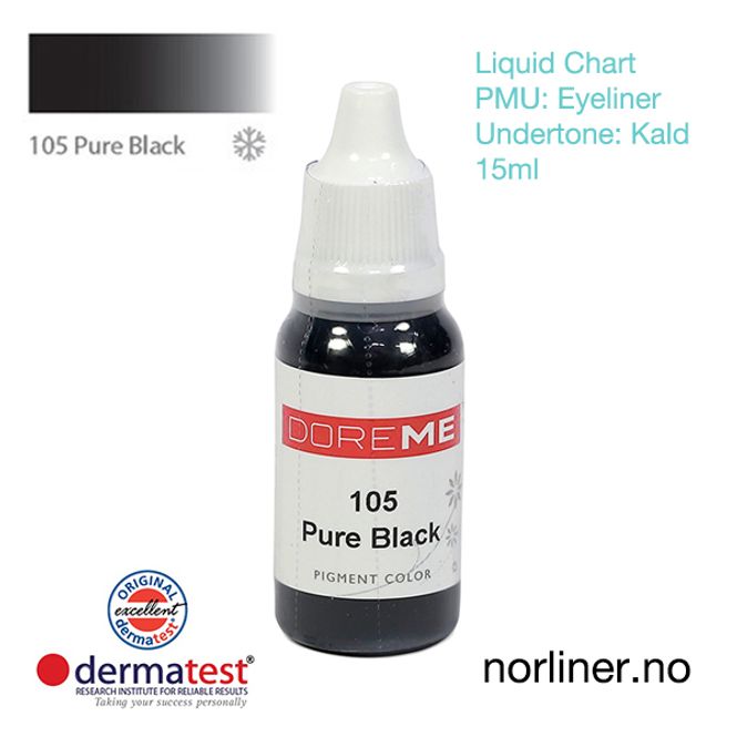 Hovedbilde MT-DOREME #105 Pure Black til PMU Eyeliner ...