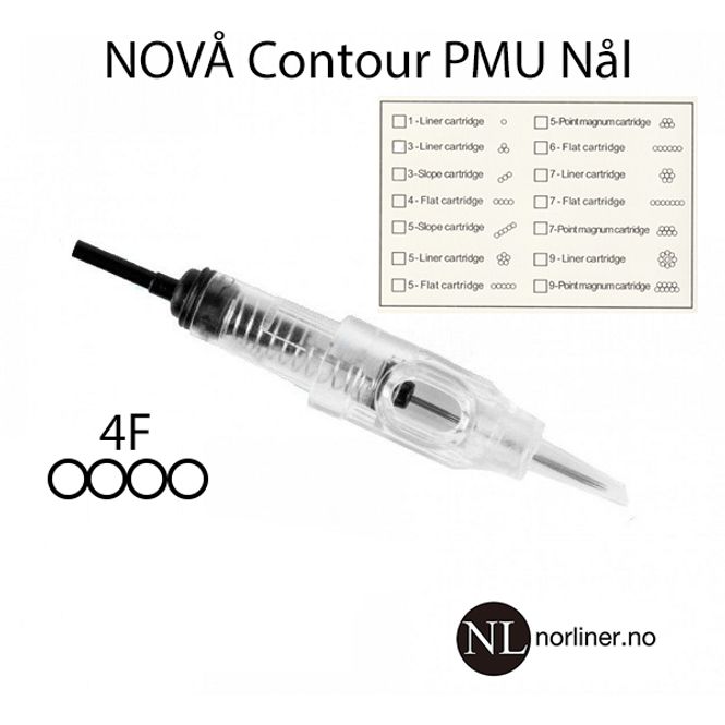Hovedbilde NL-NOVÅ CONTOUR FLAT 4 PUNKTS NÅL [4F] (10 Pakk)