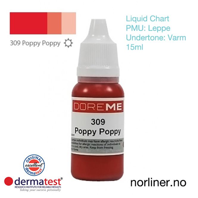 Hovedbilde MT-DOREME #309 Poppy Poppy til PMU Leppe [Liquid ...