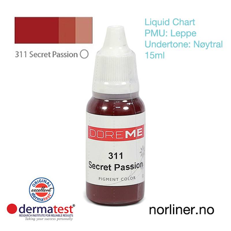 MT-DOREME #311 Secret Passion til PMU Leppe [Liquid Chart] 15ml